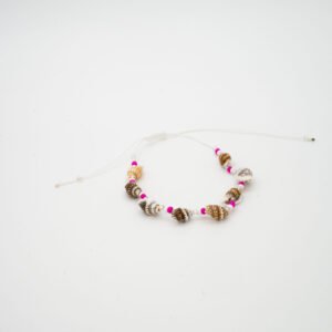 Pulsera caracolas rosa